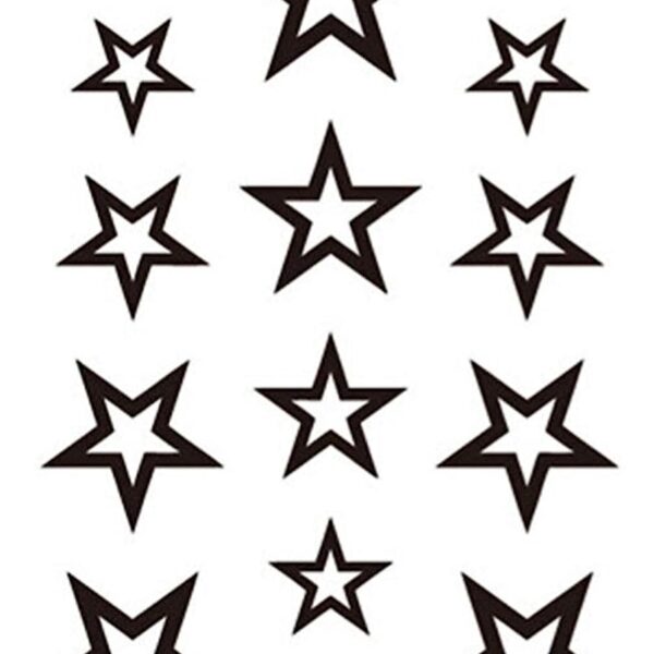 S.A.V.I 3D Temporary Tattoo Birds Butterfly Crown Arrows Stars Design Size 10.5x6CM - 1PC.