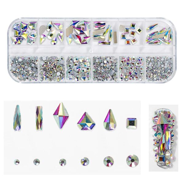 S.A.V.I 1PC. Nail Art Big Rhinestones Decorations Palette DIY Nail Art Accessories