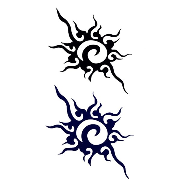 S.A.V.I 3D Temporary Tattoo Round Random Totem Design Size 10.5x6CM - 1PC.