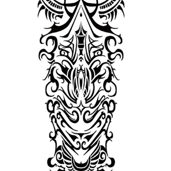 S.A.V.I Full Arm Hand Temporary Tattoo Totem Design Size 48x17cm