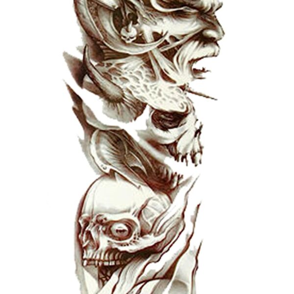 S.A.V.I Full Arm Hand Temporary Tattoo For Men Girls Women Sticker Size 48x17cm