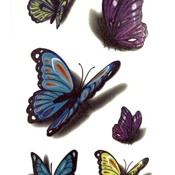 S.A.V.I Temporary Tattoo 3D Butterfly Tattoo Stickers Size 10.5x6CM - 1PC.
