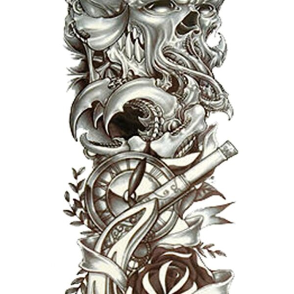 S.A.V.I Full Arm Hand Temporary Tattoo For Men Girls Women Sticker Size 48x17cm