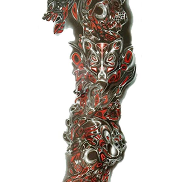 S.A.V.I Temporary Tattoo For Girls Men Women Full Arm Hand 3D Sticker Size 48x17CM