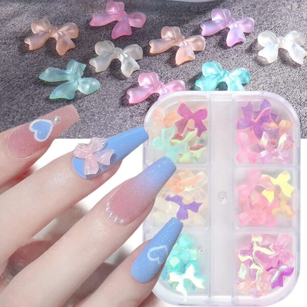 S.A.V.I 3D Bow Nail Art Aurora Decorations, 6 Mixed Magic Colors, Nail Accessories, DIY Manicure Jewelry Online at Low Prices in India - Amazon.in
