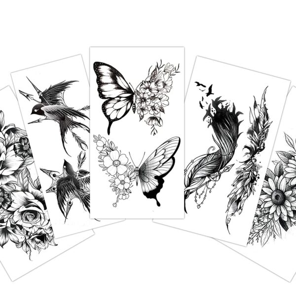 S.A.V.I 5pcs. Temporary Tattoo Stickers Combo Size 10.5x6cm