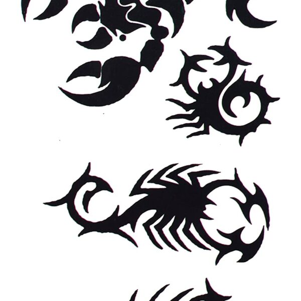 S.A.V.I 3D Temporary Tattoo Scorpions Design Size 10.5x6CM - 1PC.