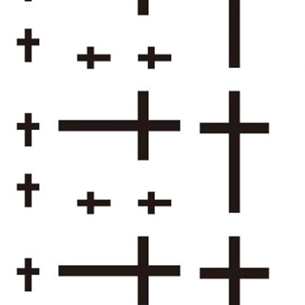 S.A.V.I 3D Temporary Tattoo Small Cross Design Size 10.5x6CM - 1PC.