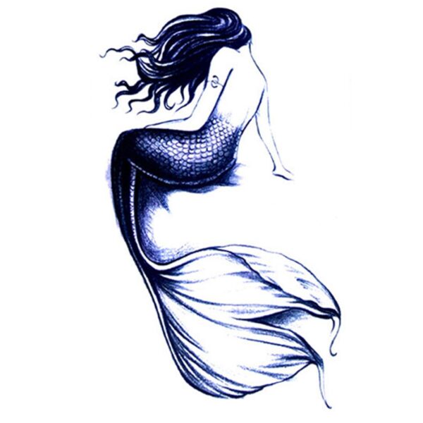 S.A.V.I Temporary Tattoo Mermaid Design Size 10.5x6cm - 1pc.