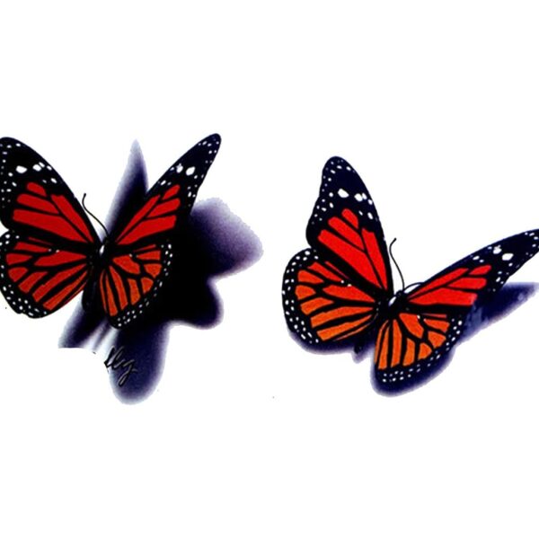 S.A.V.I 3D Temporary Tattoo Colored Mix Designs Red Butterfly Size 10.5x6CM - 1PC.