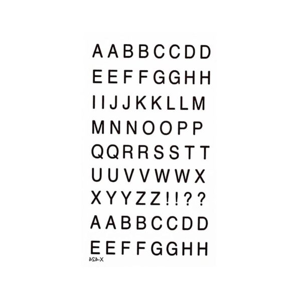 S.A.V.I 3D Temporary Tattoo Small English Alphabets Designs For Fingers Size 10.5x6cm - 1pc.