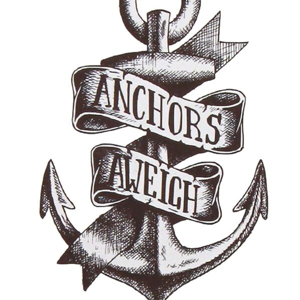S.A.V.I Temporary Tattoo 3D Anchor Design Size 10.5x6CM - 1PC.