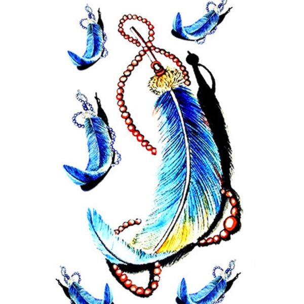 S.A.V.I 3D Temporary Tattoo Feather Design Size 10.5x6cm - 1pc.
