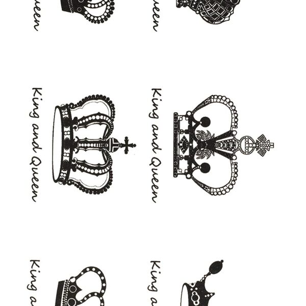 S.A.V.I 3D Temporary Tattoo Small Crowns Design Size 10.5x6cm - 1pc.