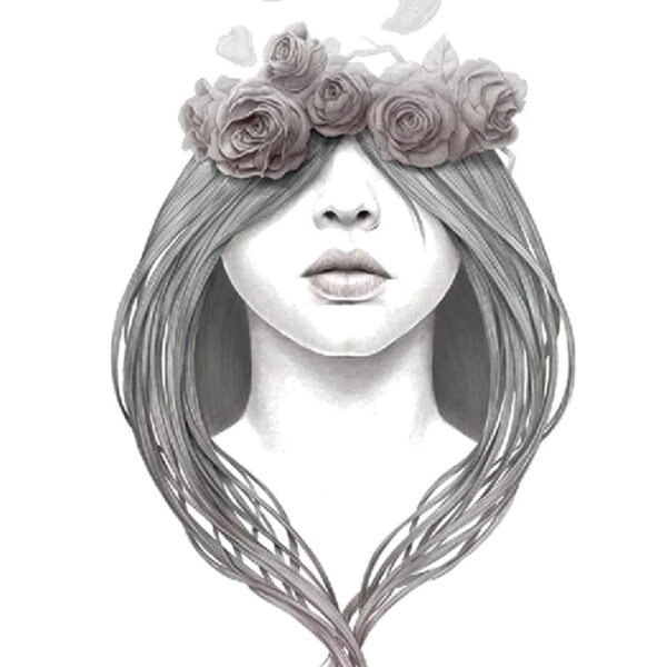 S.A.V.I 3D Temporary Tattoo Majestic Amazing Artwork Surrealism Illustration Girls Face Design Size 21x15CM - 1PC