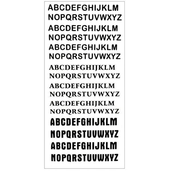 S.A.V.I 3D Temporary Tattoo Black Bold English Alphabet Name Design Size 19x9CM - 1PC.