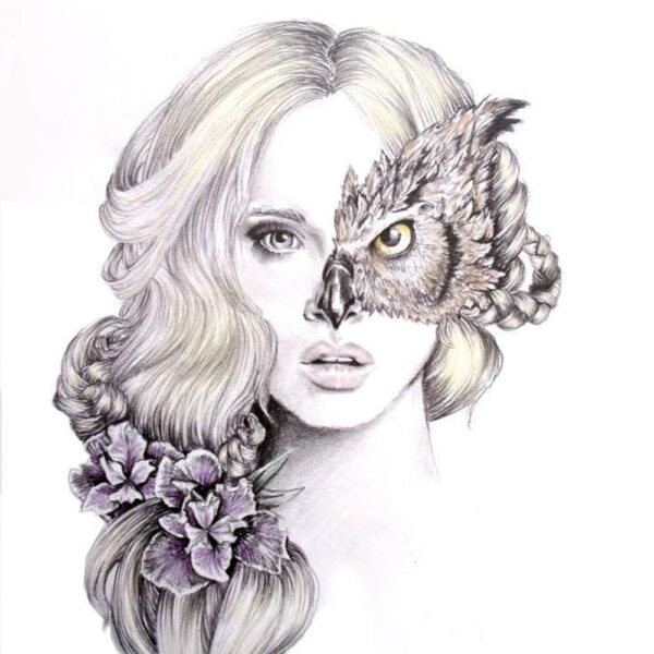 S.A.V.I Temporary Tattoo For Girls Men Women 3D Long Hair Rose Sticker Size 21x15cm - 1pc. (735)