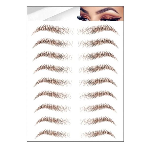 S.A.V.I 9 Pairs Natural Brown Eyebrow, Long Lasting Upto 4 Days, Waterproof Eyebrow Temporary Tattoo Sticker - 1 Sheet