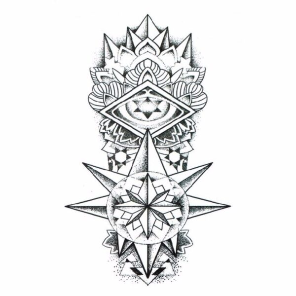 S.A.V.I 3D Temporary Tattoo For Girls Men Women Arm Hand Sticker Size 19x12CM - 1PC.