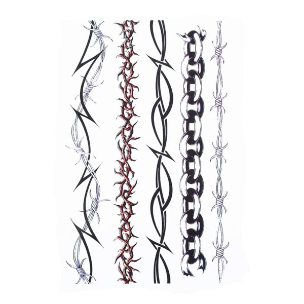 S.A.V.I 3D Temporary Tattoo Waterproof Sticker Beautiful Black Big Tribal Totem Popular New Designs Size - 21x15cm (238-2)