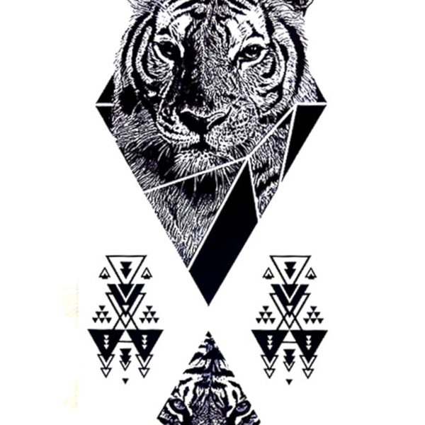 S.A.V.I 3D Temporary Tattoo Sticker Beautiful Clock Anchor Wheel Text Popular Design Size 19x9 Cm - 1pc. (205)