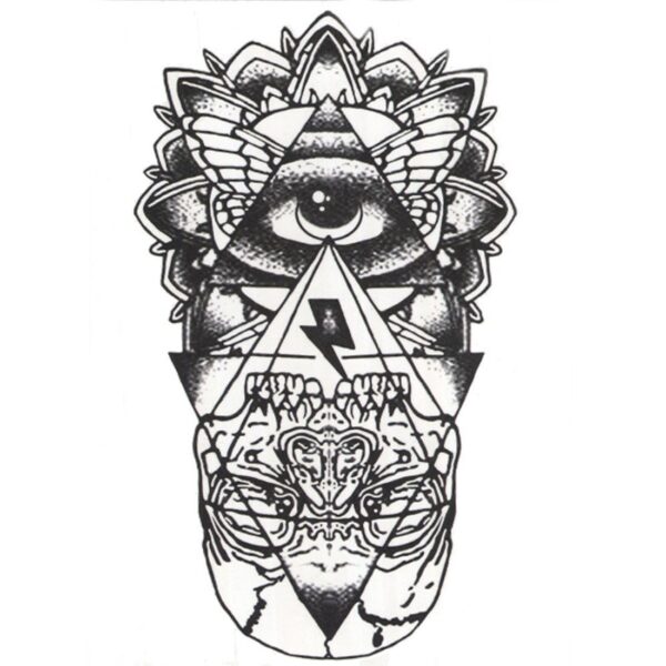 S.A.V.I Temporary Tattoo For Girls Men Women 3D Evil Eyes Sticker Size 21x15CM - 1PC.