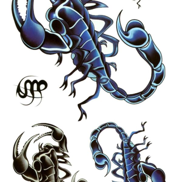 S.A.V.I 3D Temporary Tattoo Waterproof Sticker Black Dragon Popular New Designs Size - 21x15cm (53-1)