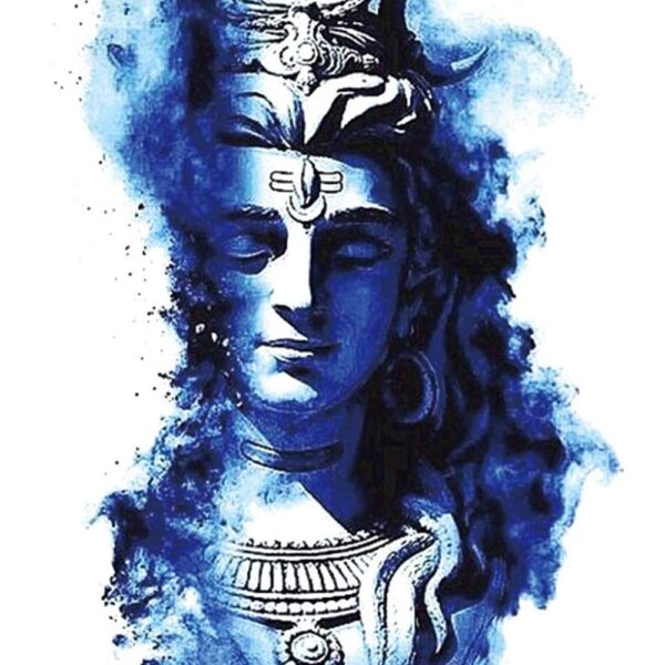 S.A.V.I 3D Temporary Tattoo Colorful Lord Shiva Parvati Holy Religious Design Size 21x15CM - 1PC.